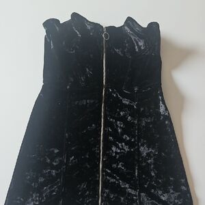 Urban Outfitters Black Velvet Strapless Dress